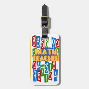 Math Teacher Luggage Tag