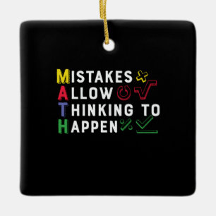 Math Teacher Math Allow Happen Ceramic Ornament