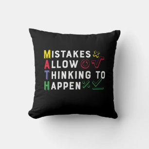 Math Teacher Math Allow Happen Cushion