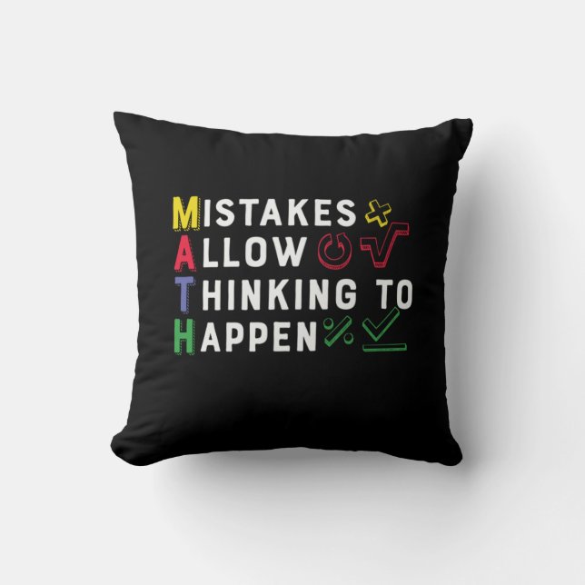 Math Teacher Math Allow Happen Cushion (Front)
