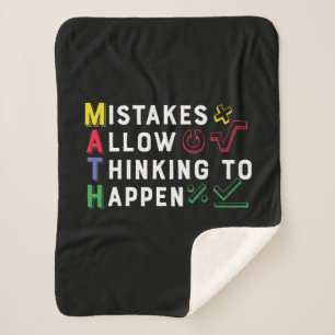 Math Teacher Math Allow Happen Sherpa Blanket