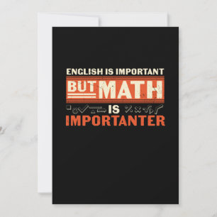 Math Teacher Math Is Importanter Invitation