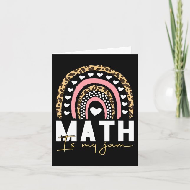 Math Teacher - Math is My Jam Back To School Card (Front)