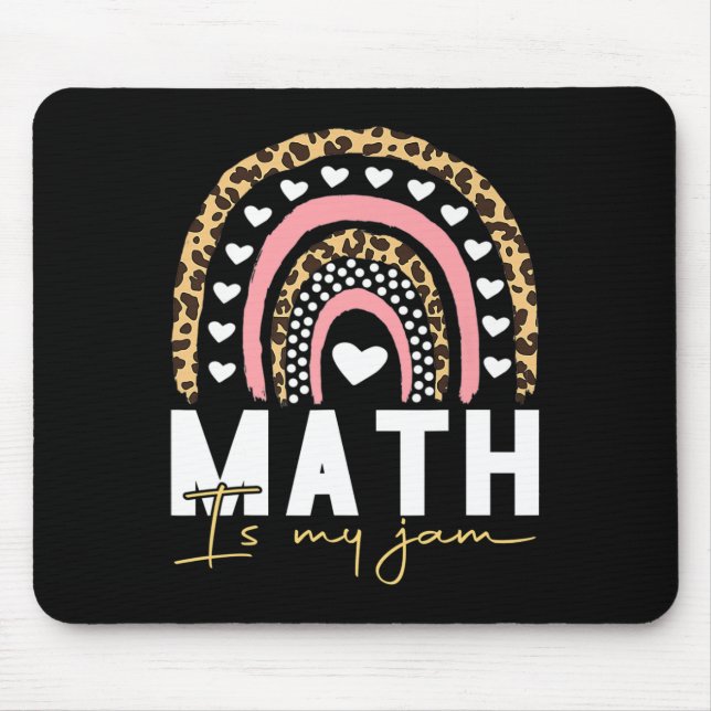 Math Teacher - Math is My Jam Back To School Mouse Pad (Front)