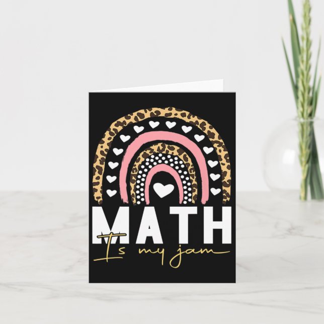 Math Teacher - Math Is My Jam  Card (Front)