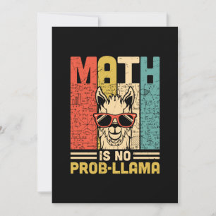 Math Teacher Math Is No Problem Holiday Card