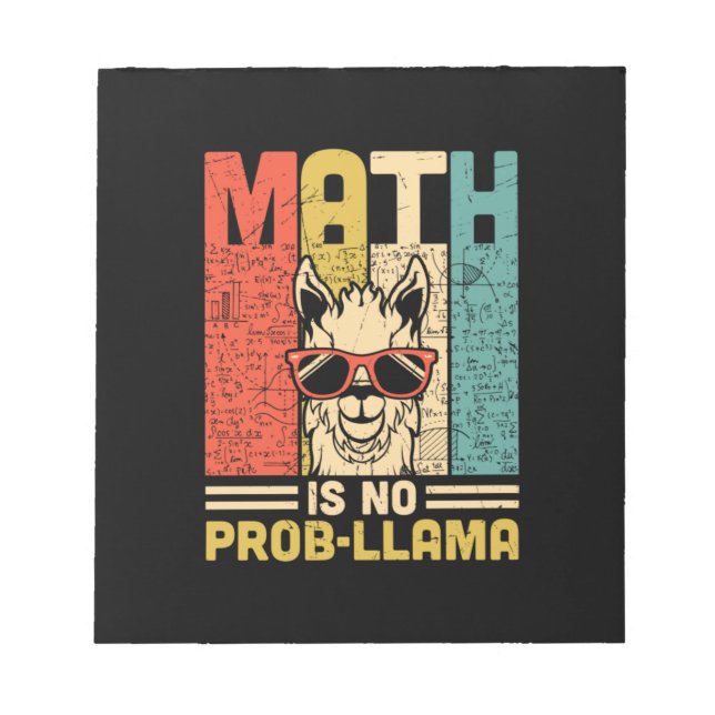 Math Teacher Math Is No Problem Notepad (Front)