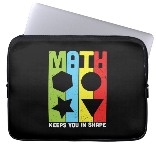Math Teacher Math Keeps You In Shape Laptop Sleeve (Front)
