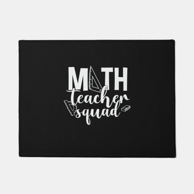Math Teacher Math Teacher Squad Doormat (Front)