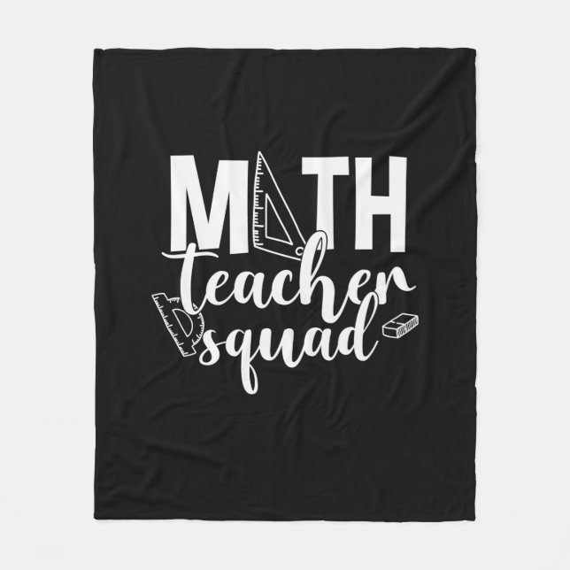 Math Teacher Math Teacher Squad Fleece Blanket (Front)