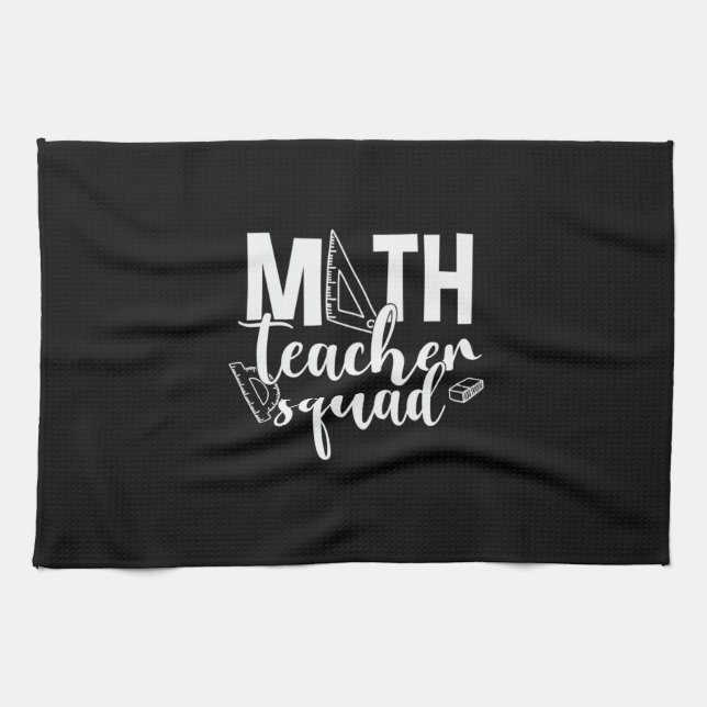 Math Teacher Math Teacher Squad Tea Towel (Horizontal)