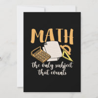 Math Teacher Math The Only Subject