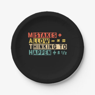 Math Teacher Math Thinking To Happen Paper Plate