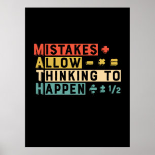 Math Teacher Math Thinking To Happen Poster