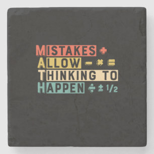Math Teacher Math Thinking To Happen Stone Coaster