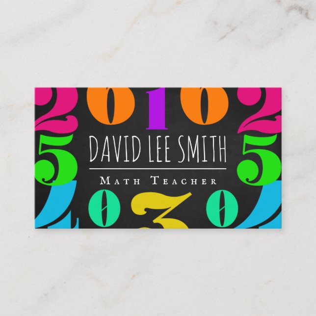 Math Teacher / Math Tutor Business Card (Front)