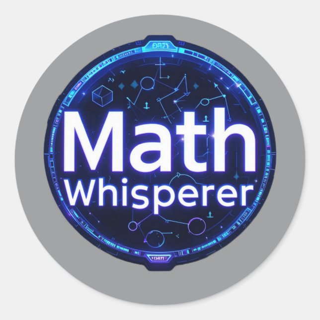 Math Teacher Math Whisperer Classic Round Sticker (Front)