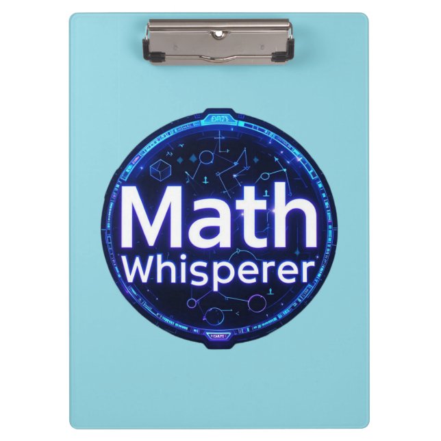 Math Teacher Math Whisperer Clipboard (Front)