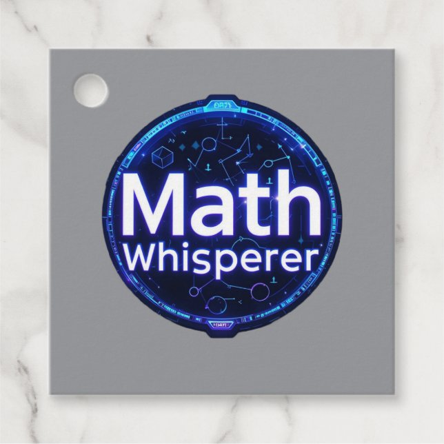 Math Teacher Math Whisperer Favour Tags (Front)