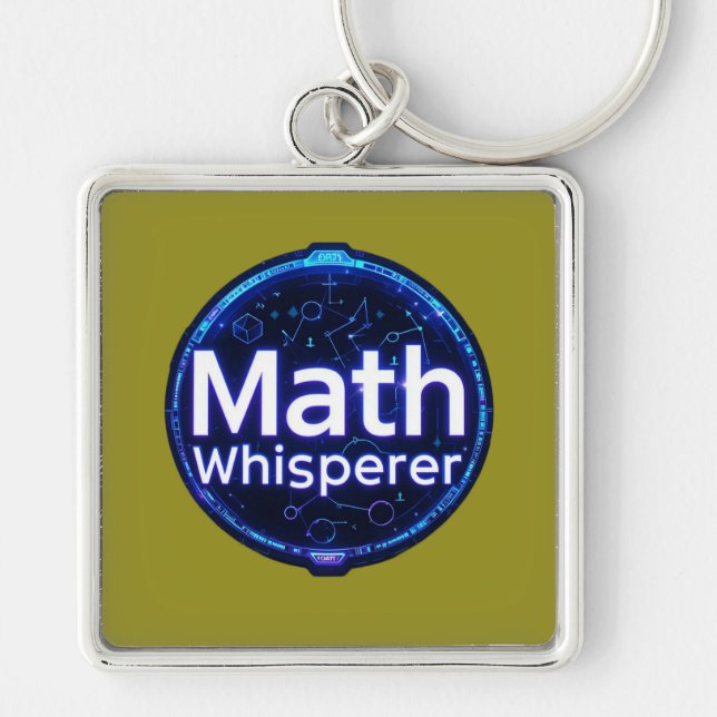 Math Teacher Math Whisperer Key Ring (Front)