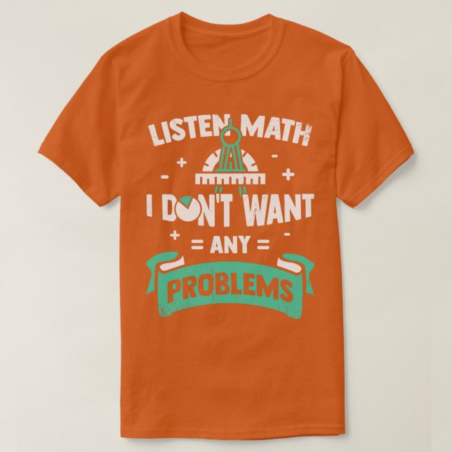 Math Teacher Mathematics Gift  T-Shirt (Design Front)