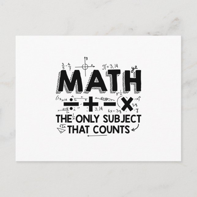 Math Teacher | Mathematics Mathematician Gifts Postcard (Front)