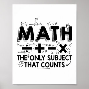 Math Teacher   Mathematics Mathematician Gifts Poster