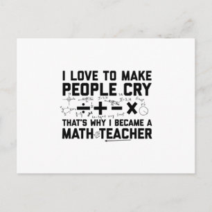 Math Teacher   Mathematics School Gift Idea Postcard