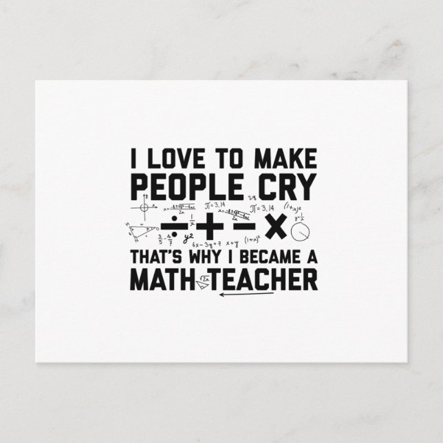 Math Teacher | Mathematics School Gift Idea Postcard (Front)