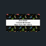Math Teacher - Mathematics Symbols Pattern Label<br><div class="desc">Colorful math instrument tools,  symbols,  dots and star sprinkles make a simple,  minimalist pattern for math teachers. > Cute for math teacher appreciation,  data geek,  college engineer lab instructor,  computer programmer.  > Personalize it! Add custom name,  photo,  or text.</div>