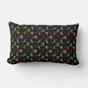 Math Teacher - Mathematics Symbols Pattern Lumbar Cushion