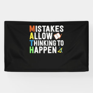 Math Teacher Mistakes Allow Thinking To Happen Banner