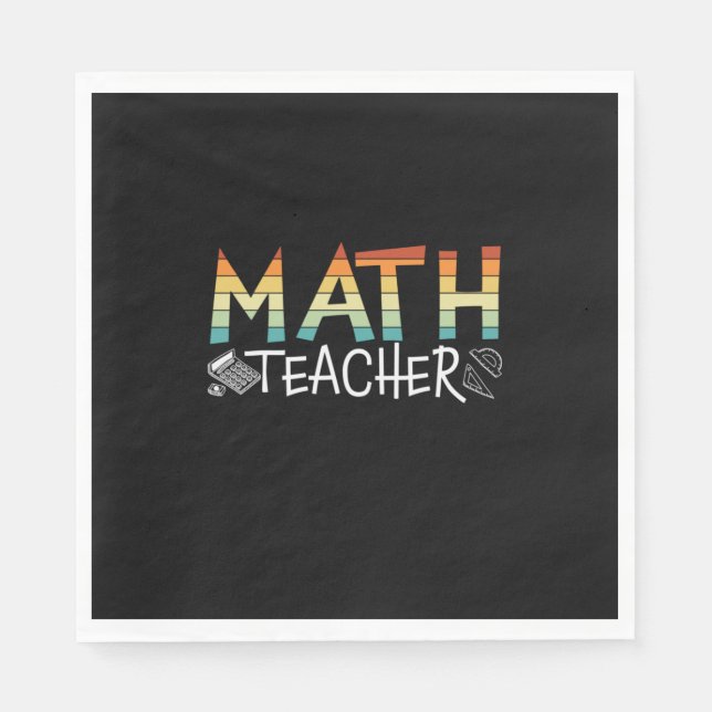 Math Teacher Napkin (Front)
