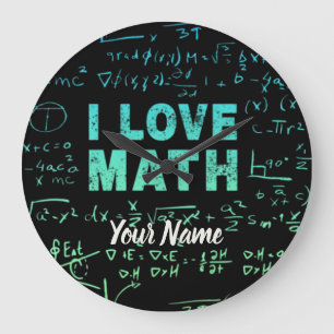 Math Teacher or Mathematics Professor and Student Large Clock
