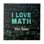 Math Teacher Or Mathematics Professor And Student Tile<br><div class="desc">Math design for math teacher and math student and all numbers friends. Math vintage artwork for math scientists and researchers at university and school for pupils and students. Math souvenir for algebra and fraction calculation retro friends. Math design for math teachers and math students for scientists and students who love...</div>