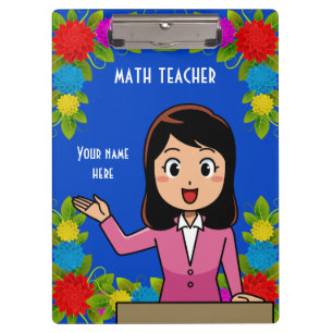 Math Teacher Personalised Clipboard