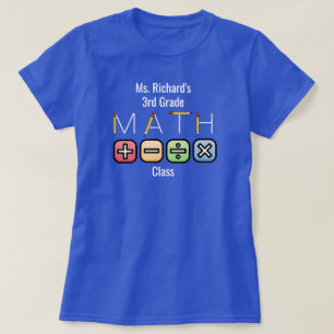Math Teacher    Personalized Arithmetic Symbols  T-Shirt