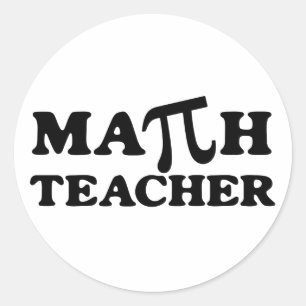 Math Teacher PI Classic Round Sticker