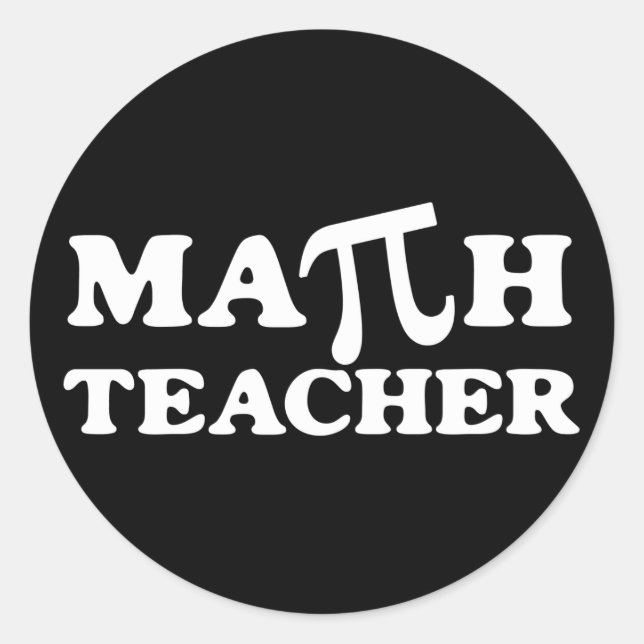 Math Teacher PI Classic Round Sticker (Front)