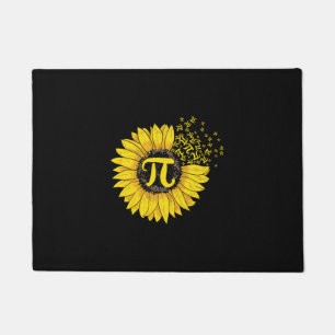 Math Teacher Pi Number Sunflower Doormat