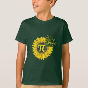 Math Teacher Pi Number Sunflower T-Shirt
