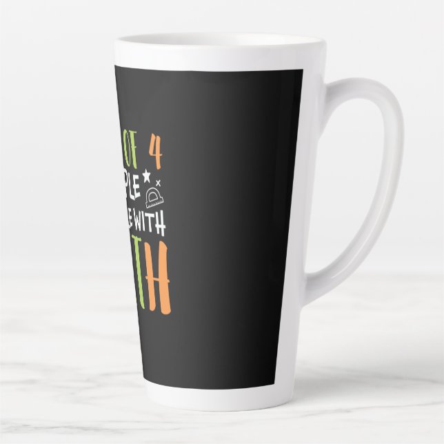 Math Teacher Struggle With Math Latte Mug (Right)