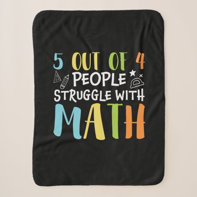 Math Teacher Struggle With Math Sherpa Blanket (Front)