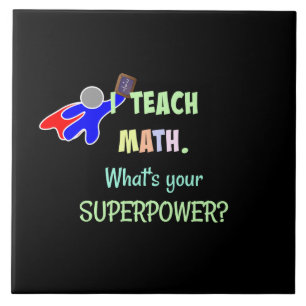 Math Teacher, Superhero Tile