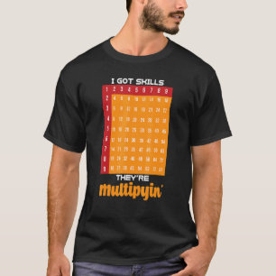 Math Teacher T- I Got Skills Theyre Multiplyin T-Shirt