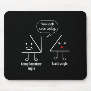 Math Teacher Tee - Complimentary Acute Angle  Mouse Pad