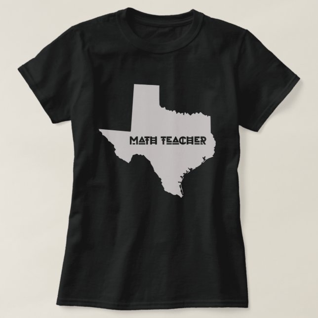 Math Teacher Texans T-Shirt (Design Front)