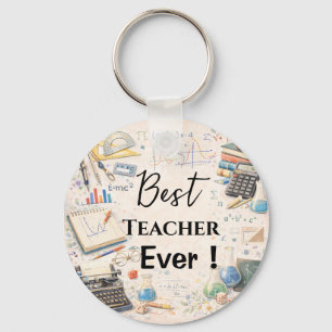 Math Teacher Thank You Gifts   End of School Year Key Ring