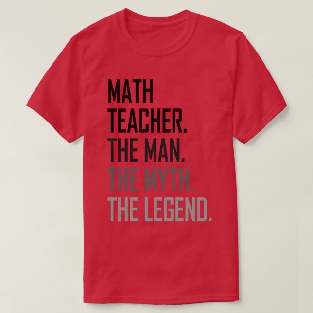 Math Teacher  the man profession  T-Shirt (Design Front)