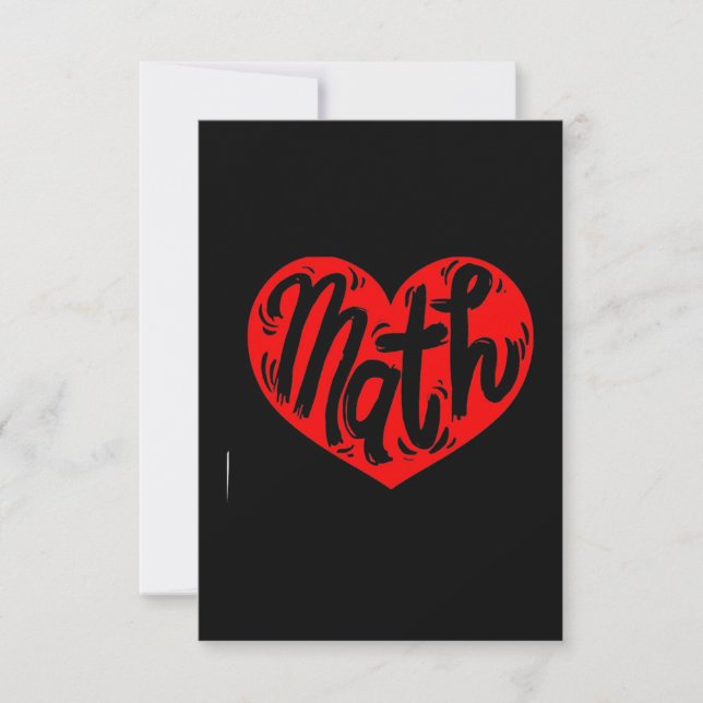 Math Teacher Valentine's Day Card (Front)